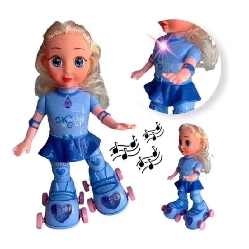 Boneca Patinadora Mágica™ – Patina, Brilha e Encanta!