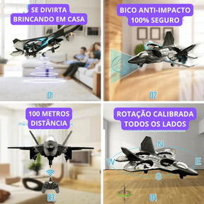 Jatinho Drone Recarregável de Controle Remoto