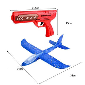 Lançador de Aviões com Aviãozinho Planador Premium com Luz Brincar no Parque - Futuro